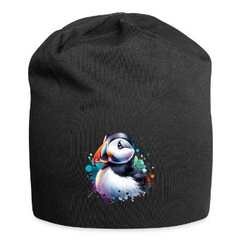 Papageientaucher - Jersey-Beanie - Schwarz - Vorne