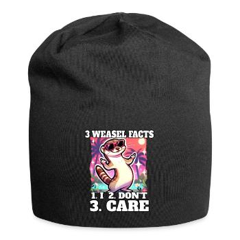 Weasel Sayings - Jersey Beanie - black - Front