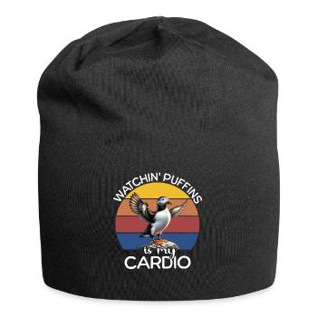 Papageientaucher EKG Papageientaucher Herzlinie - Jersey-Beanie - Schwarz - Vorne