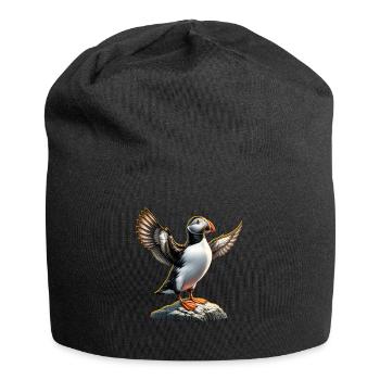 Puffins, puffins - Jersey Beanie - black - Front