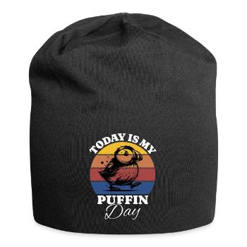 Papageientaucher - Jersey-Beanie - Schwarz - Vorne