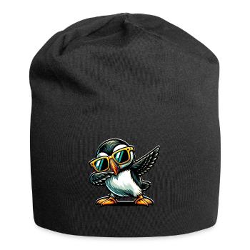 Dabbing Puffin Papageientaucher - Bonnet en jersey - noir - Devant