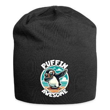 puffin saying - Jersey Beanie - black - Front
