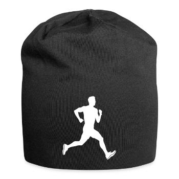 Running Race Sprint Silhouette - Jersey Beanie - black - Front