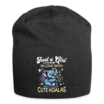 Koala Mädchen - Jersey-Beanie - Anthrazit - Vorne