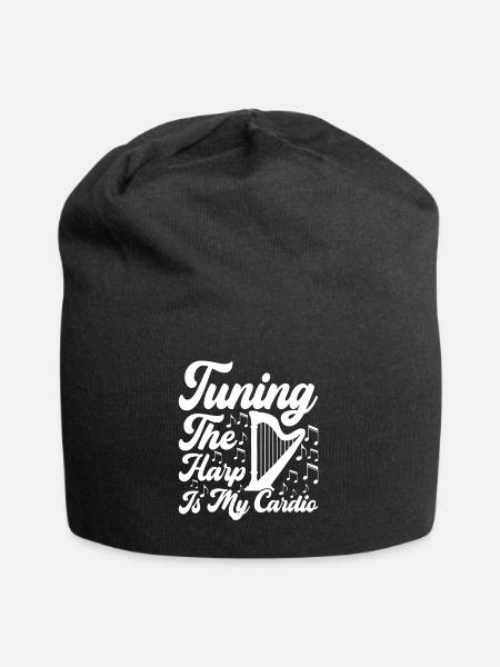 Harfe Design Für Harfenspieler - Jersey-Beanie - Schwarz