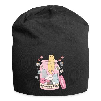 Meine Happy Pills - Jersey-Beanie - Schwarz - Vorne