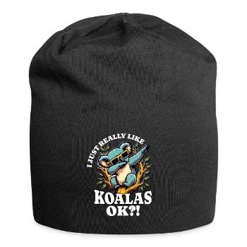 I Love Koala Saying - Jersey Beanie - black - Front