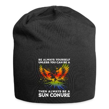 Sun Parakeet Saying - Jersey Beanie - black - Front