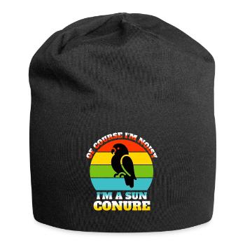 Funny Sun Parakeet Sayings - Jersey Beanie - black - Front