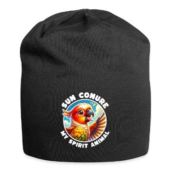 Funny Sun Parakeet Sayings - Jersey Beanie - black - Front