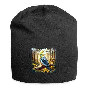 Cockatiel - Jersey Beanie - black - Front