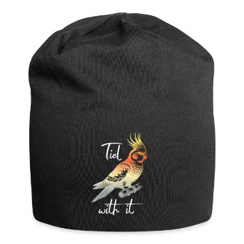 Funny cockatiel sayings - Jersey Beanie - black - Front