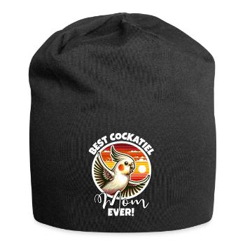 Best Cockatiel Mom - Jersey Beanie - black - Front