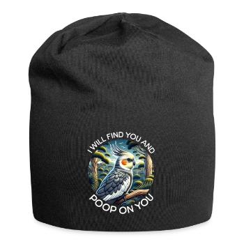 Cockatiel Sayings - Jersey Beanie - black - Front