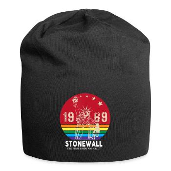 Die erste Pride war ein Aufstand 1969 Stonewall LGBTQ - Jersey-Beanie - Schwarz - Vorne