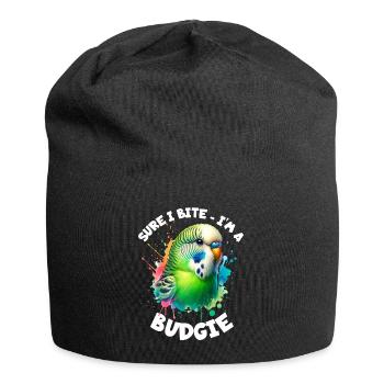 Wellensittich Spruch - Jersey-Beanie - Schwarz - Vorne