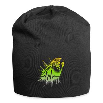 Wellensittich Cardio - Jersey-Beanie - Schwarz - Vorne