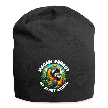 Lustige Papageie Sprüche - Jersey-Beanie - Schwarz - Vorne