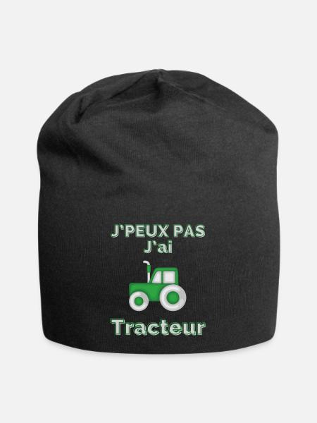 Ich kann keinen Traktor haben - Jersey-Beanie - Schwarz