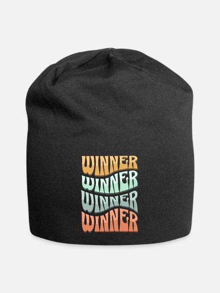 Gewinner - Jersey-Beanie - Schwarz