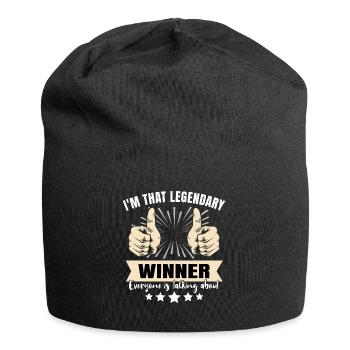 Vainqueur légendaire - Bonnet en jersey - noir - Devant