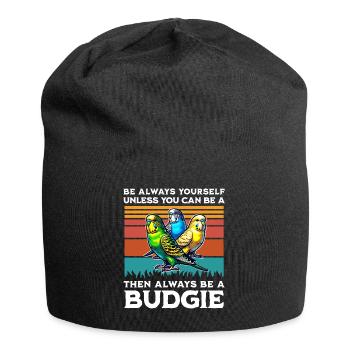 Wellensittich Spruch - Jersey-Beanie - Schwarz - Vorne