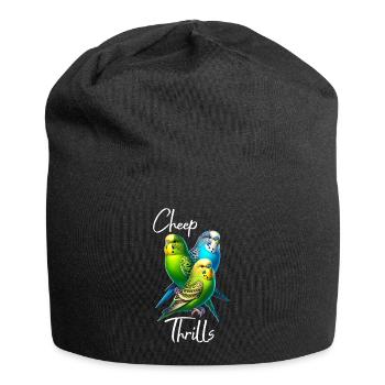 Lustige Wellensittich Sprüche - Jersey-Beanie - Schwarz - Vorne