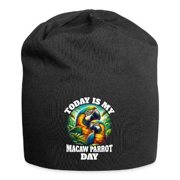 Papageie Sprüche - Jersey-Beanie - Schwarz - Vorne