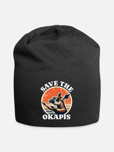 Save Okapi - Jersey-Beanie - Schwarz