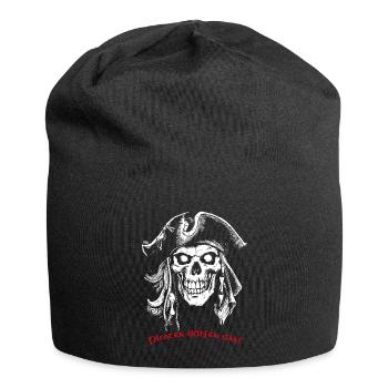 Pirate Skull 07 2024 C Zeichenfläche 1 - Jersey-Beanie - Schwarz - Vorne