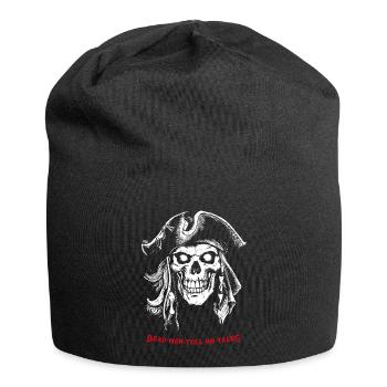 Pirate Skull 07 2024 C Zeichenfläche 1 Kopie - Jersey-Beanie - Schwarz - Vorne