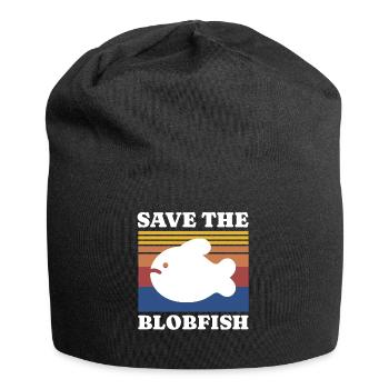 Save Blobfish - Jersey-Beanie - Schwarz - Vorne
