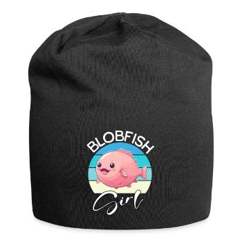 Blobfish Girl Blobfisch - Jersey-Beanie - Schwarz - Vorne