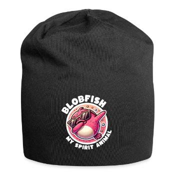 Lustige Blobfisch Sprüche - Jersey-Beanie - Schwarz - Vorne