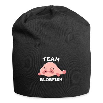 Team Blobfisch Sprüche - Jersey-Beanie - Schwarz - Vorne