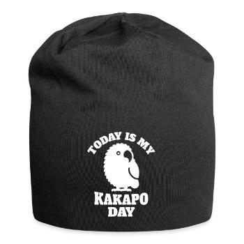 Night Parrot Kakapo - Jersey Beanie - black - Front