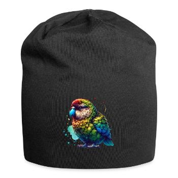 Kakapo Nachtpapagei - Jersey-Beanie - Schwarz - Vorne