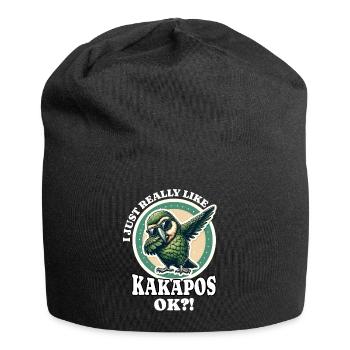 I Love Night Parrot Saying - Jersey Beanie - black - Front
