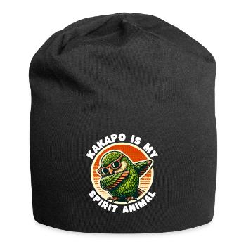 Funny Night Parrot Sayings - Jersey Beanie - black - Front
