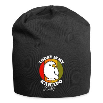 Nachtpapagei Kakapo - Jersey-Beanie - Schwarz - Vorne