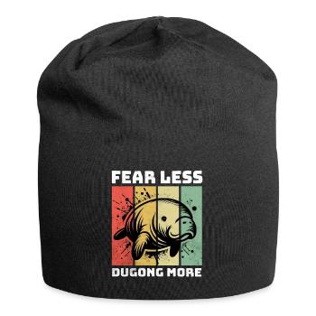 Dugong Manatee - Jersey Beanie - black - Front