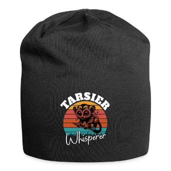 Koboldmaki Flüsterer - Jersey-Beanie - Schwarz - Vorne