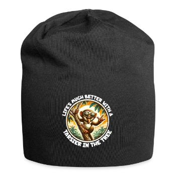 Koboldmaki Spruch - Jersey-Beanie - Schwarz - Vorne
