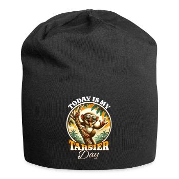 Koboldmaki Tarsier - Jersey-Beanie - Schwarz - Vorne
