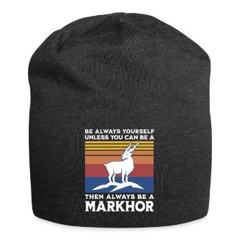 Screw Goat Saying - Jersey Beanie - charcoal grey - Front