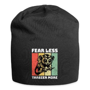 Tarsier Koboldmaki - Jersey-Beanie - Schwarz - Vorne