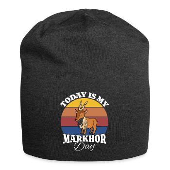 Screw goat Markhor - Jersey Beanie - charcoal grey - Front