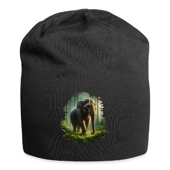 Sumatra Elefant - Jersey-Beanie - Schwarz - Vorne