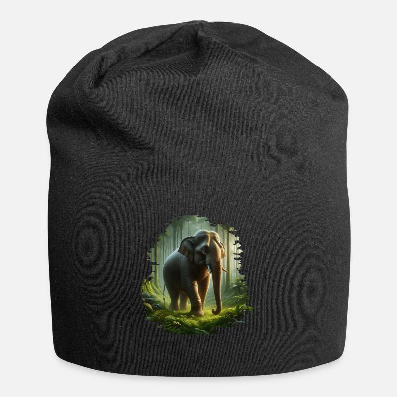 Éléphant de Sumatra - Bonnet en jersey - noir